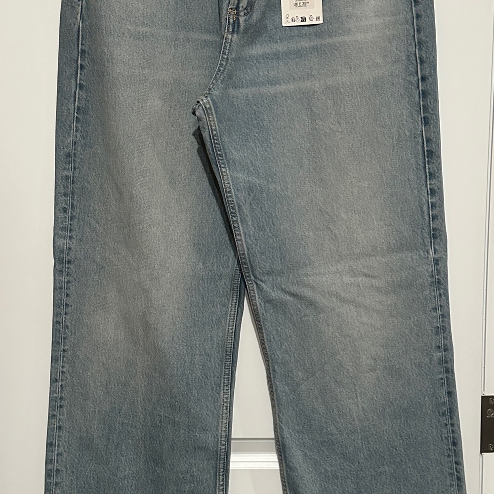 NWT Zara Light Blue Wide Leg Jeans